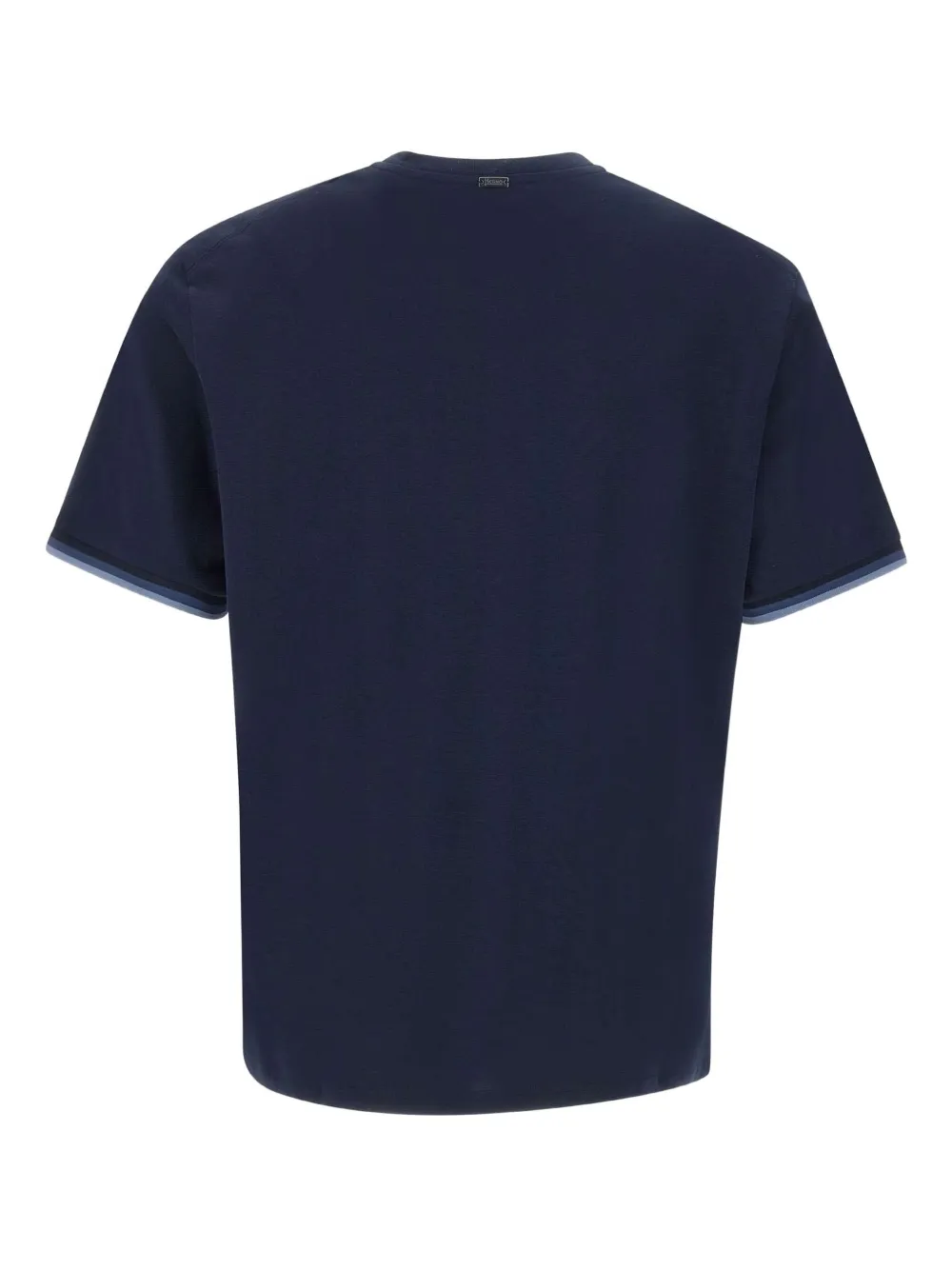 Herno T-shirt met geribbelde afwerking Blauw