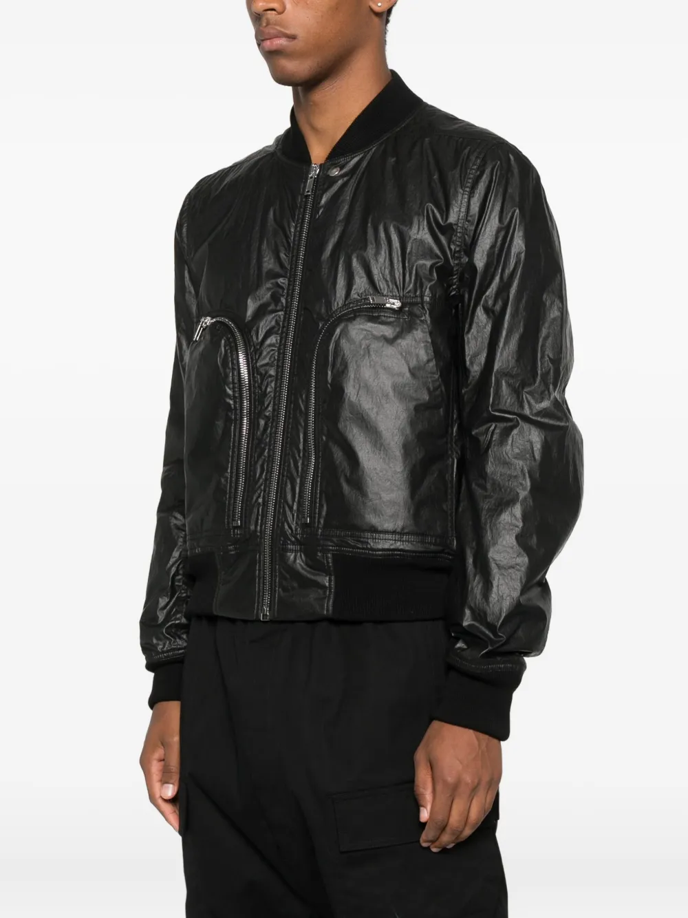 Rick Owens zip-fastening bomber jacket Zwart