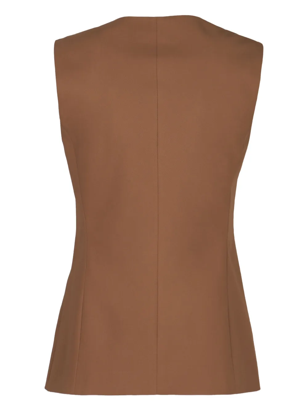 Max Mara Katoenen top met enkele rij knopen Bruin