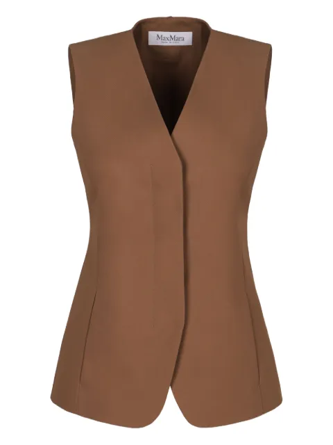 Max Mara single-breasted cotton vest