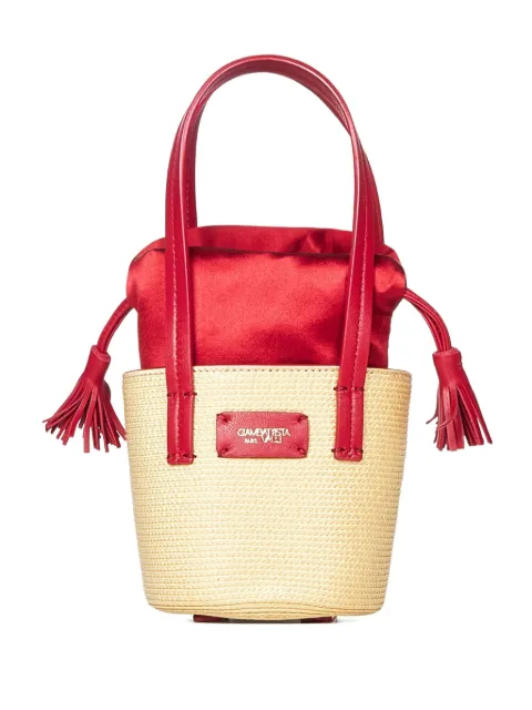 Giambattista Valli tassel-embellished straw tote bag