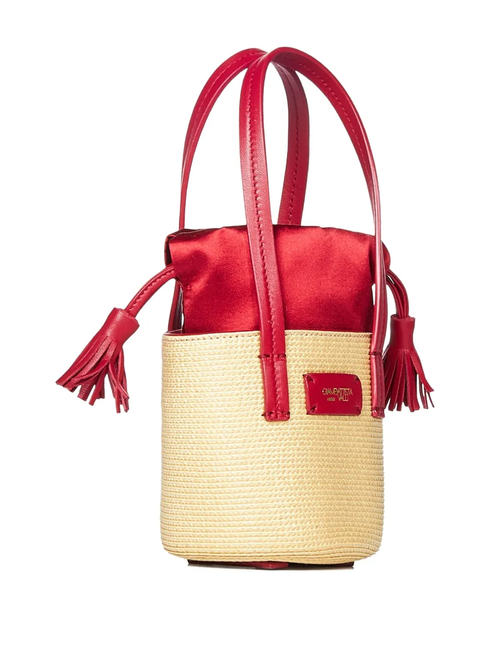 Giambattista Valli tassel-embellished straw tote bag Beige