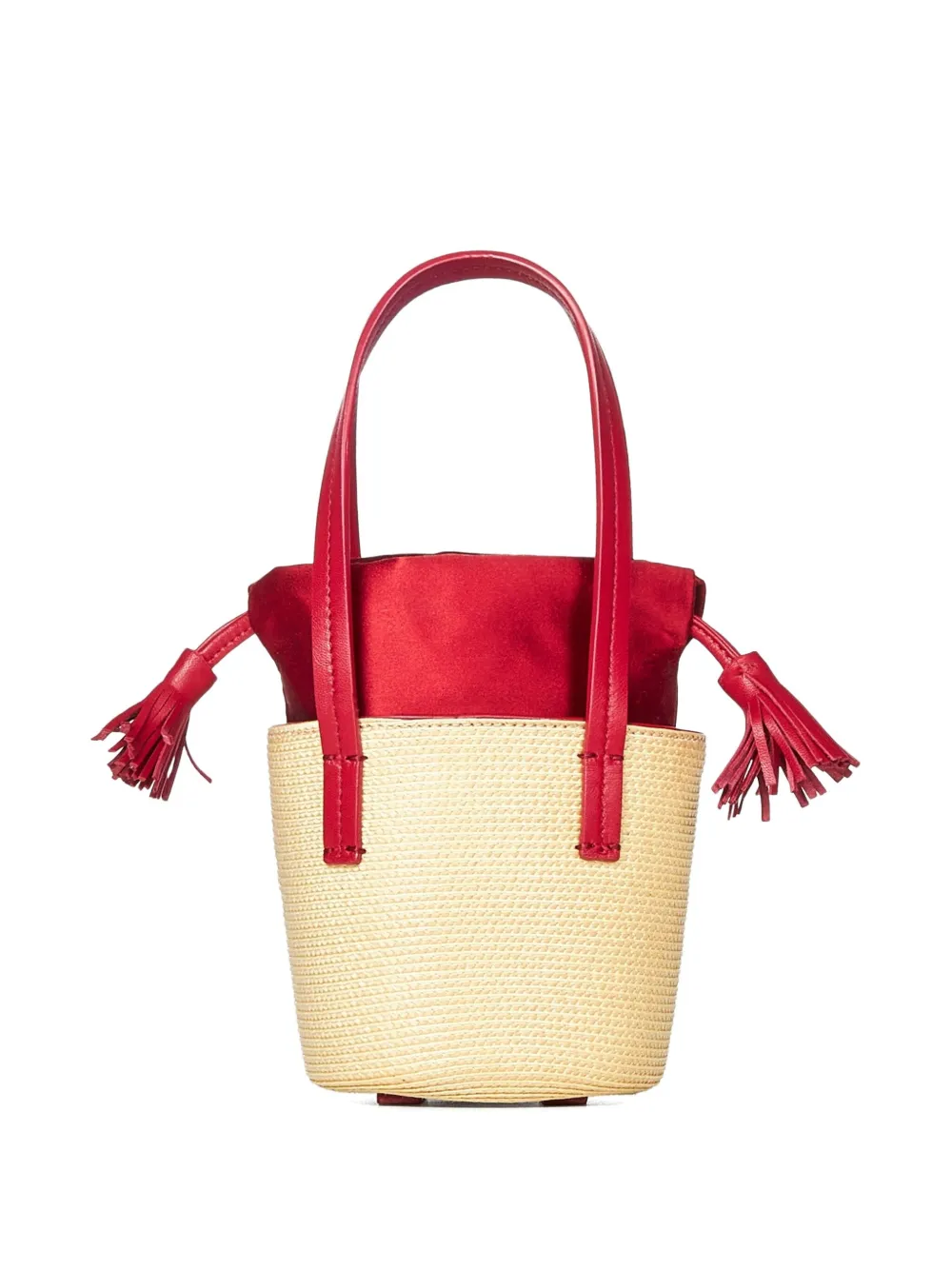 Giambattista Valli tassel-embellished straw tote bag Beige