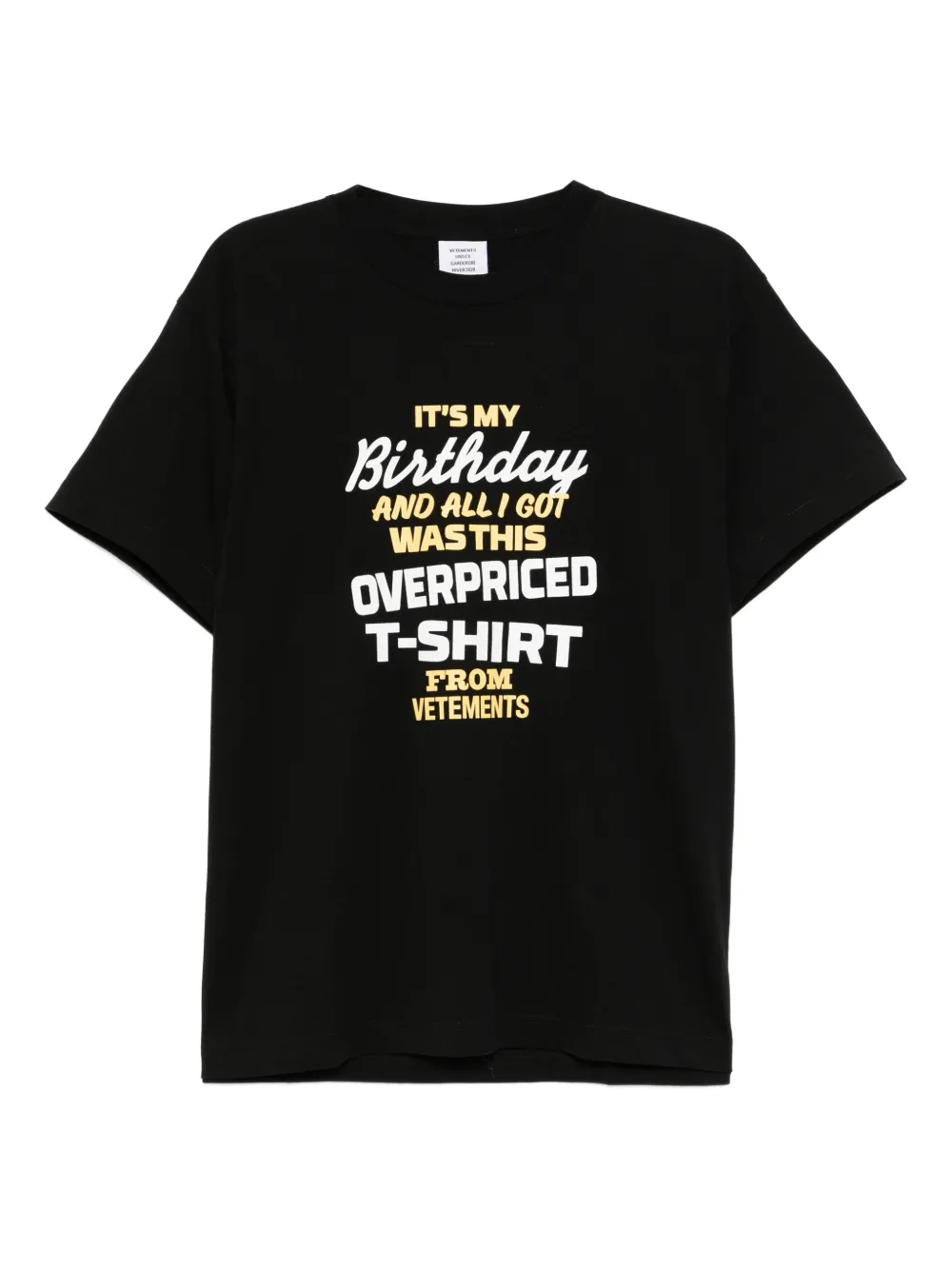VETEMENTS T-shirt met grafische print Zwart