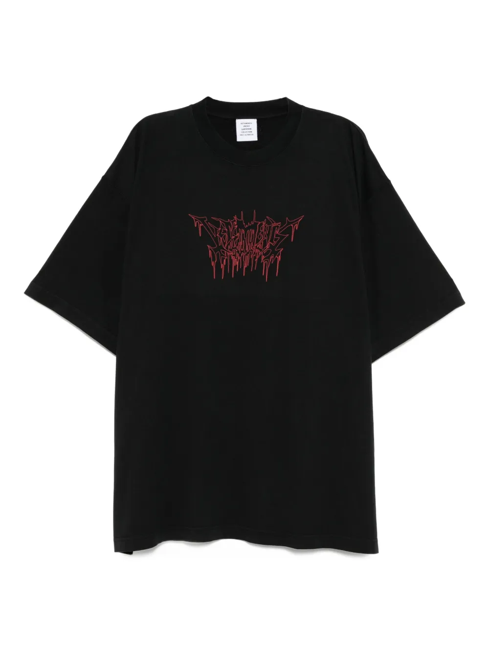 VETEMENTS T-shirt met logoprint Zwart