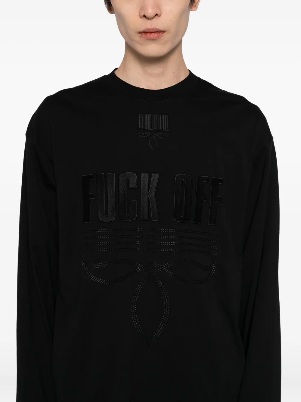 VETEMENTS embroidered short-sleeved T-shirt Zwart