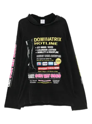 VETEMENTS パッチワーク パーカー | ブラック | FARFETCH JP