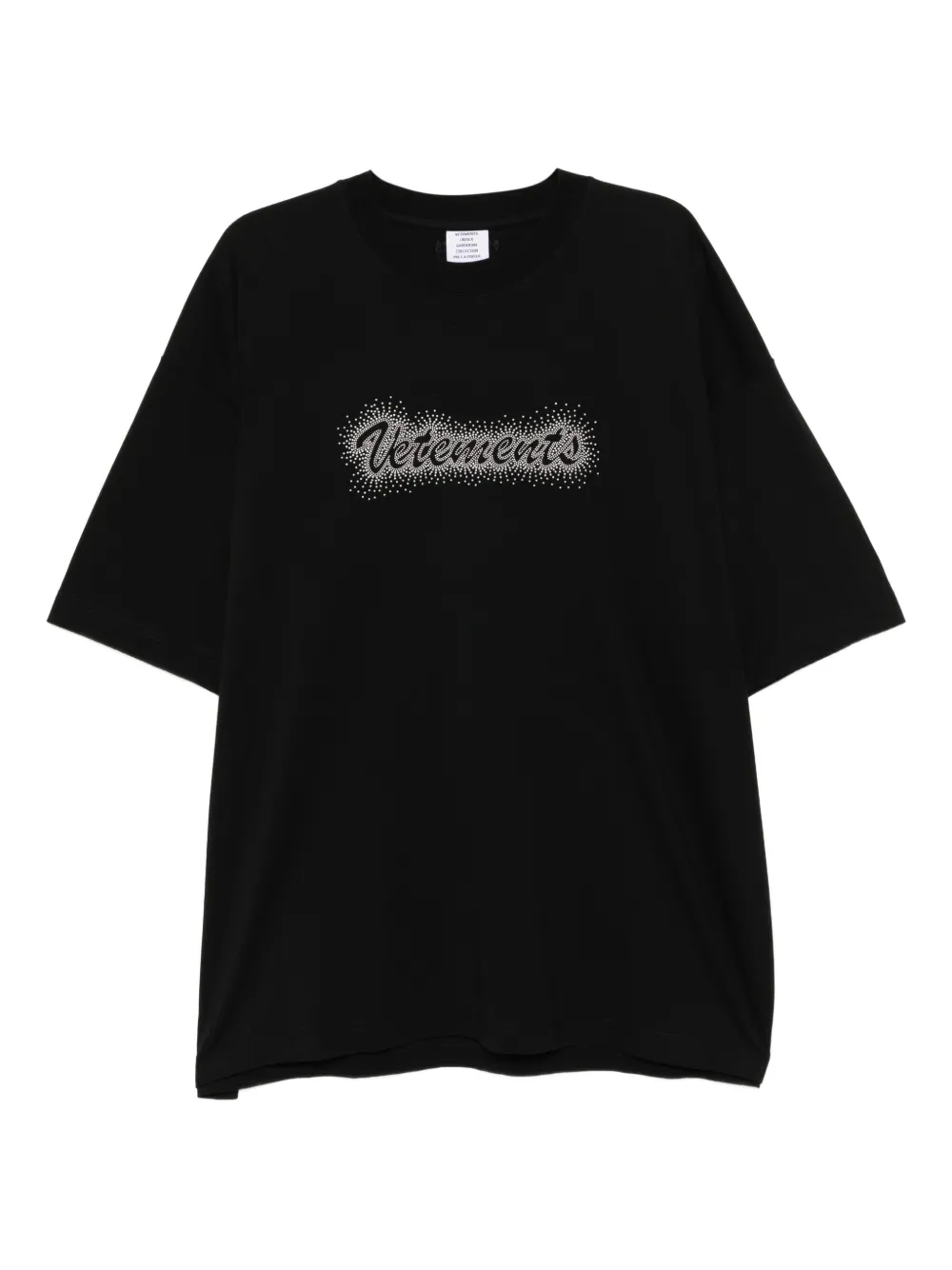 VETEMENTS stud-embellished T-shirt Zwart
