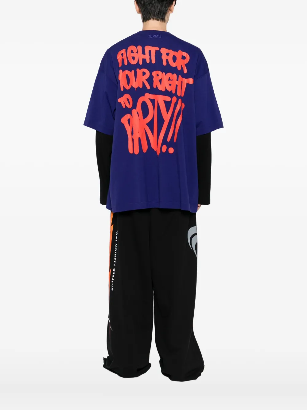 VETEMENTS graphic-printed T-shirt Blauw