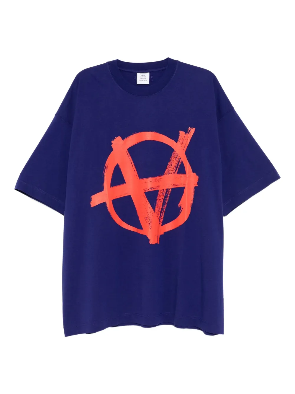 VETEMENTS graphic-printed T-shirt Blauw