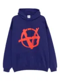 VETEMENTS graphic-printed hoodie - Blue