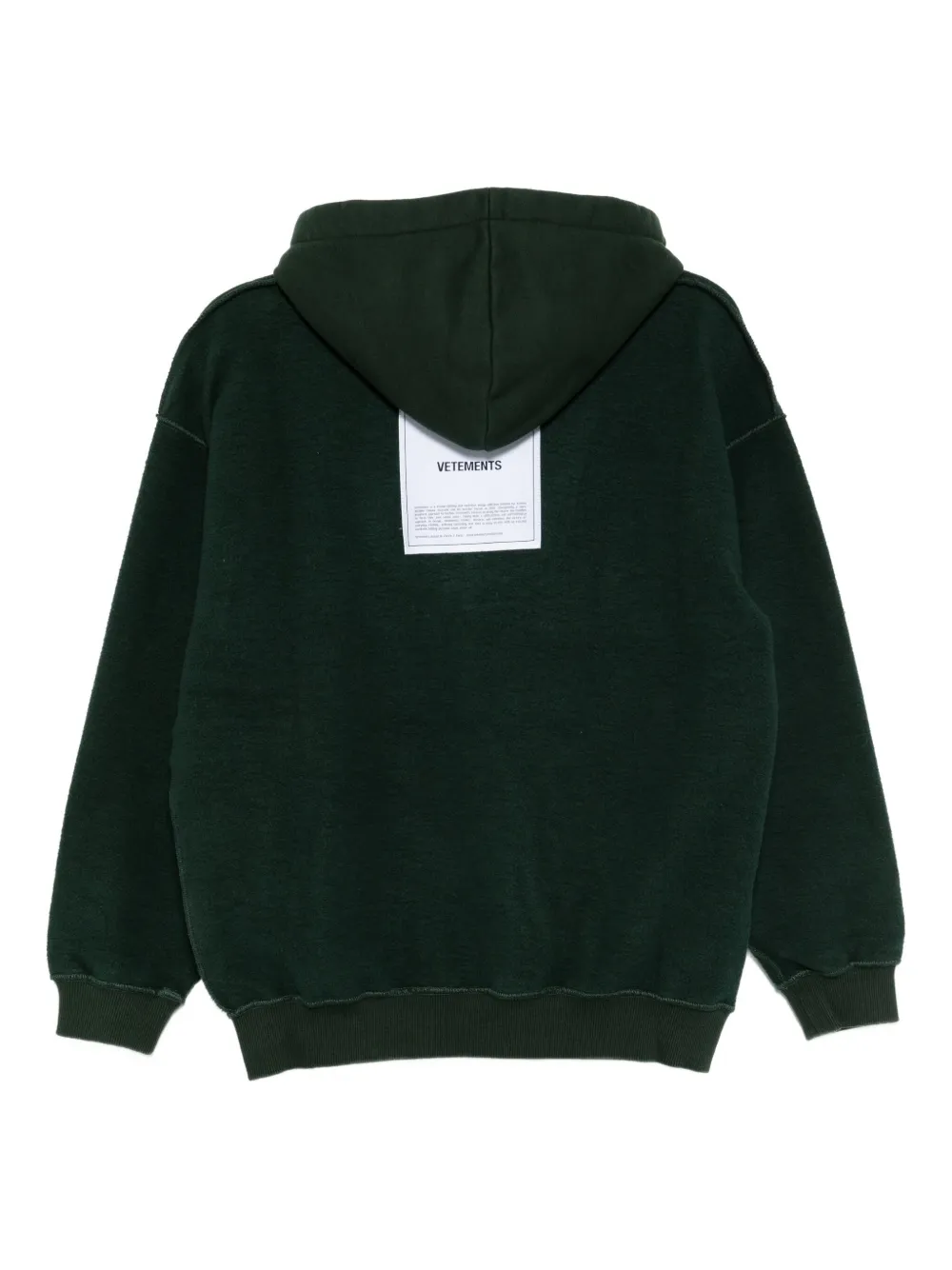 VETEMENTS Hoodie met geborduurd logo Groen
