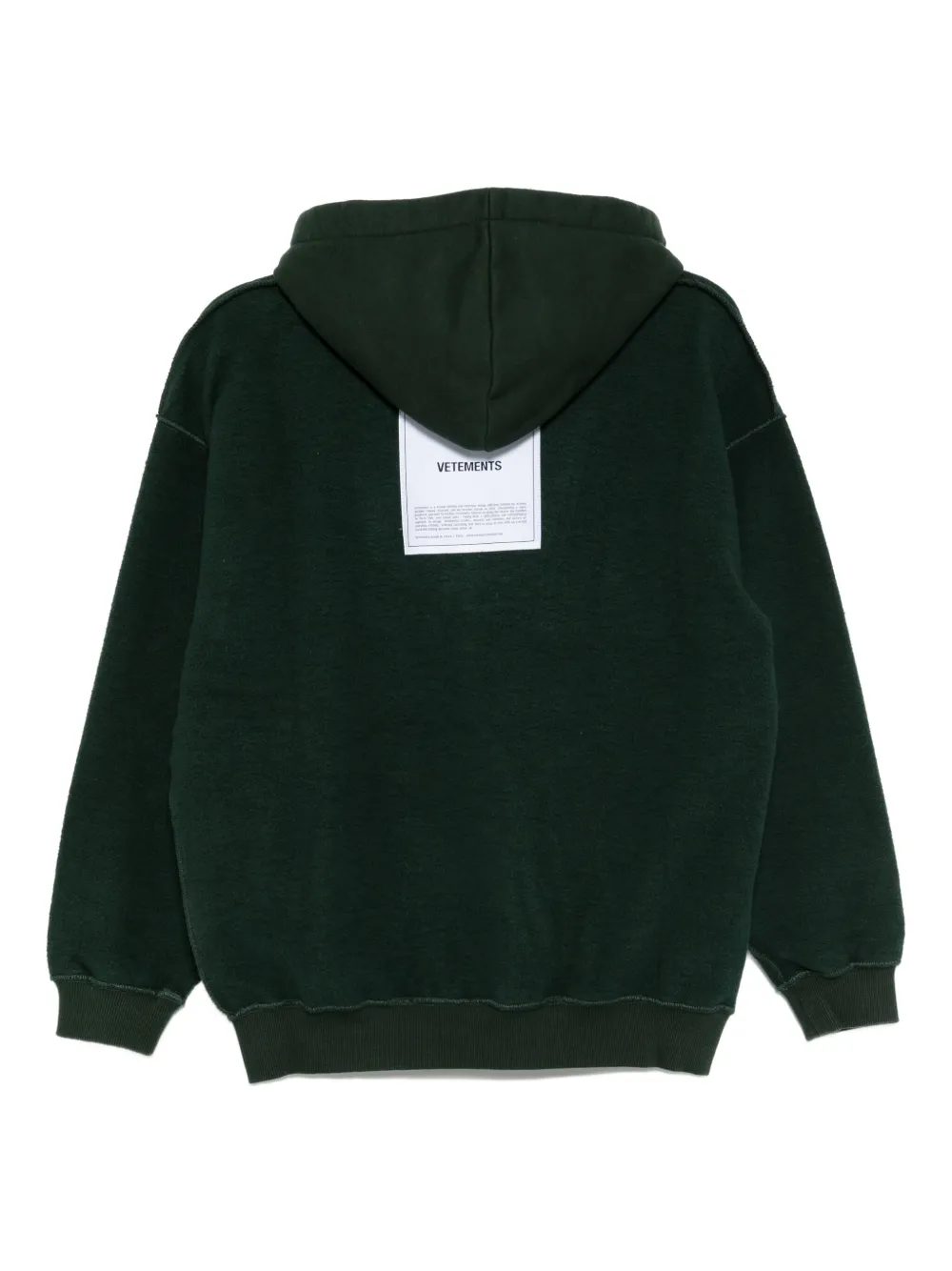 VETEMENTS Hoodie met geborduurd logo - Groen
