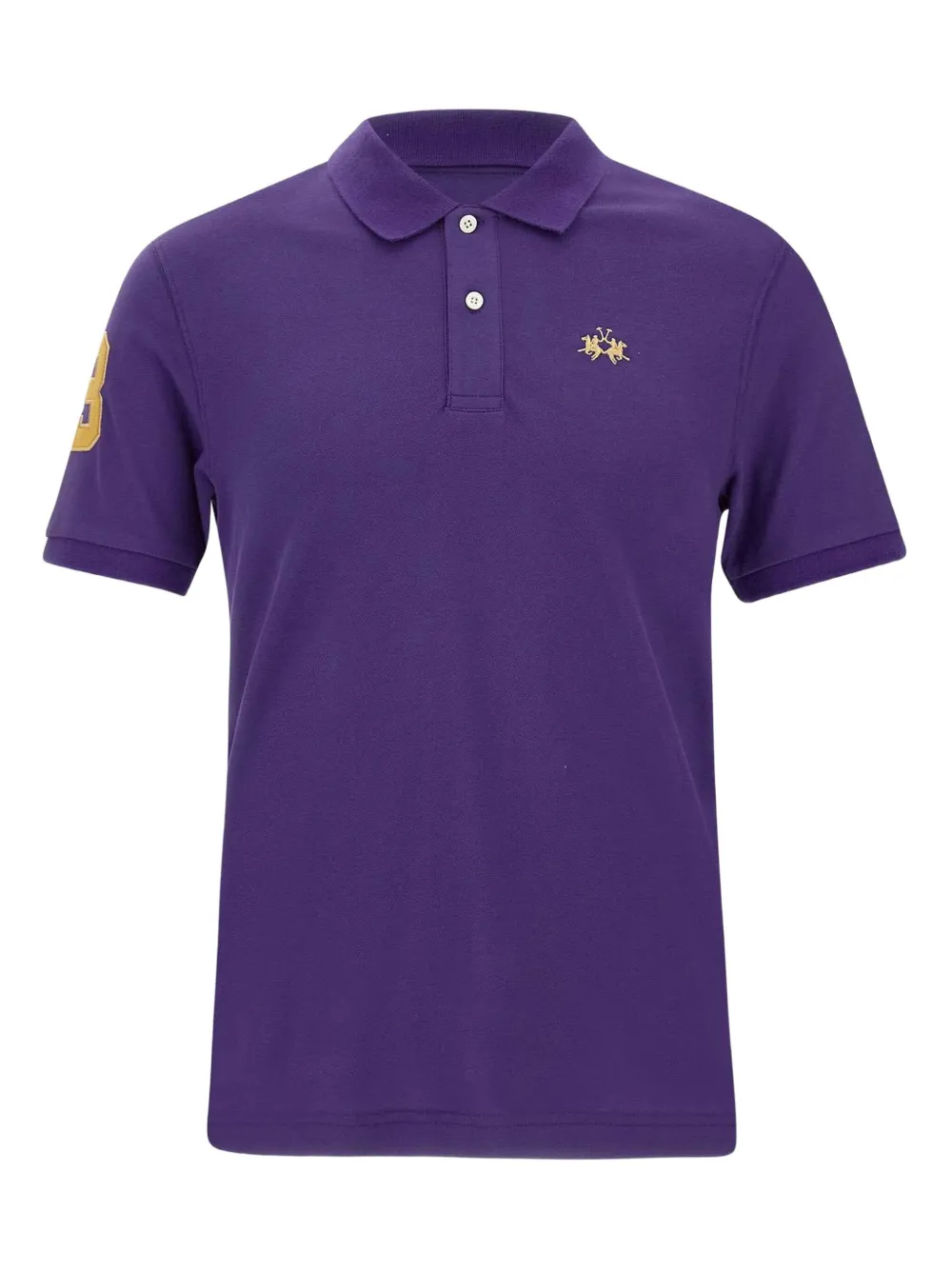 La Martina logo-embroidered polo shirt | Purple | Image 1