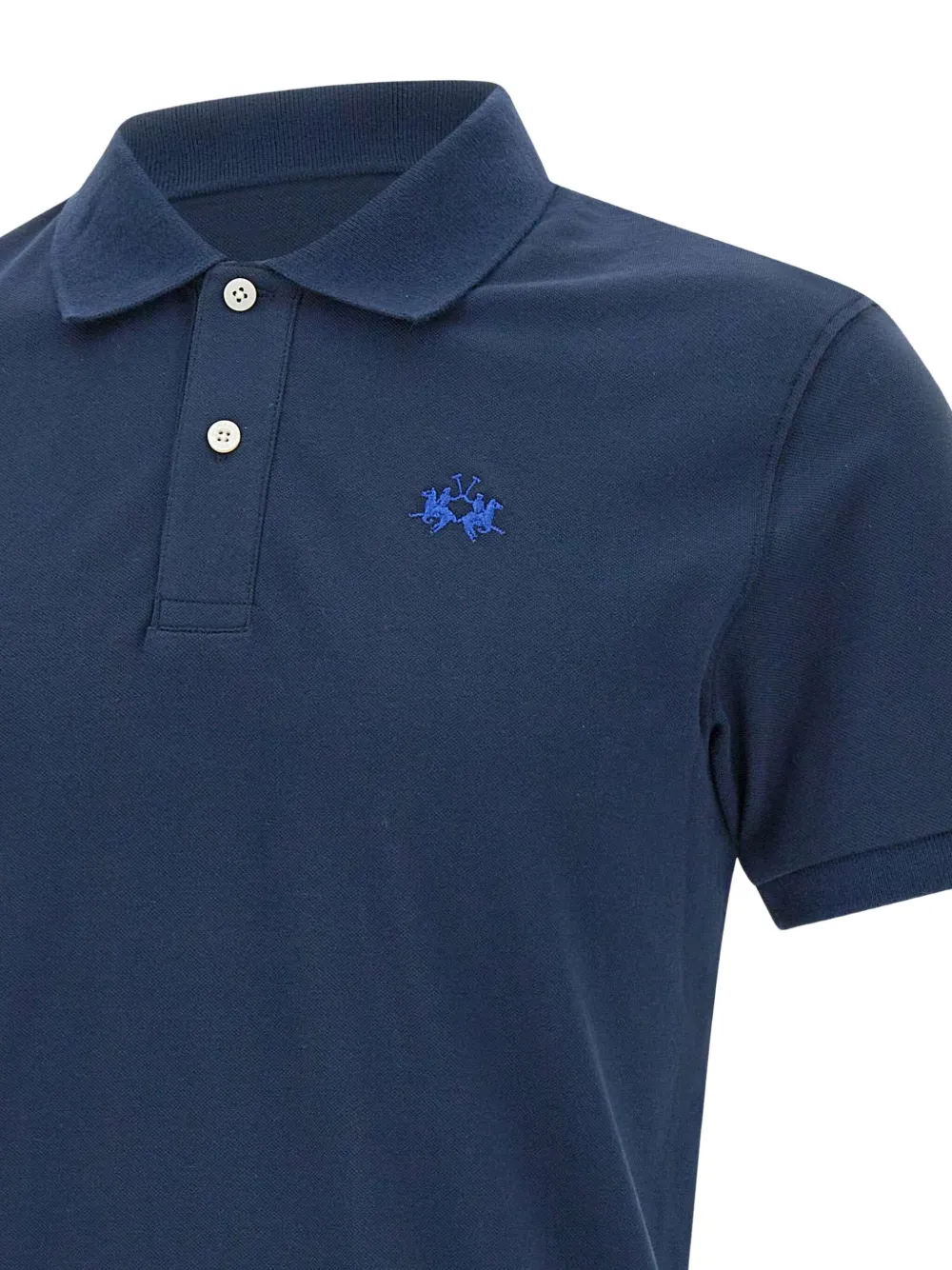 La Martina Poloshirt met geborduurd logo Blauw