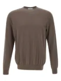 DIKTAT crew-neck cotton sweater - Brown