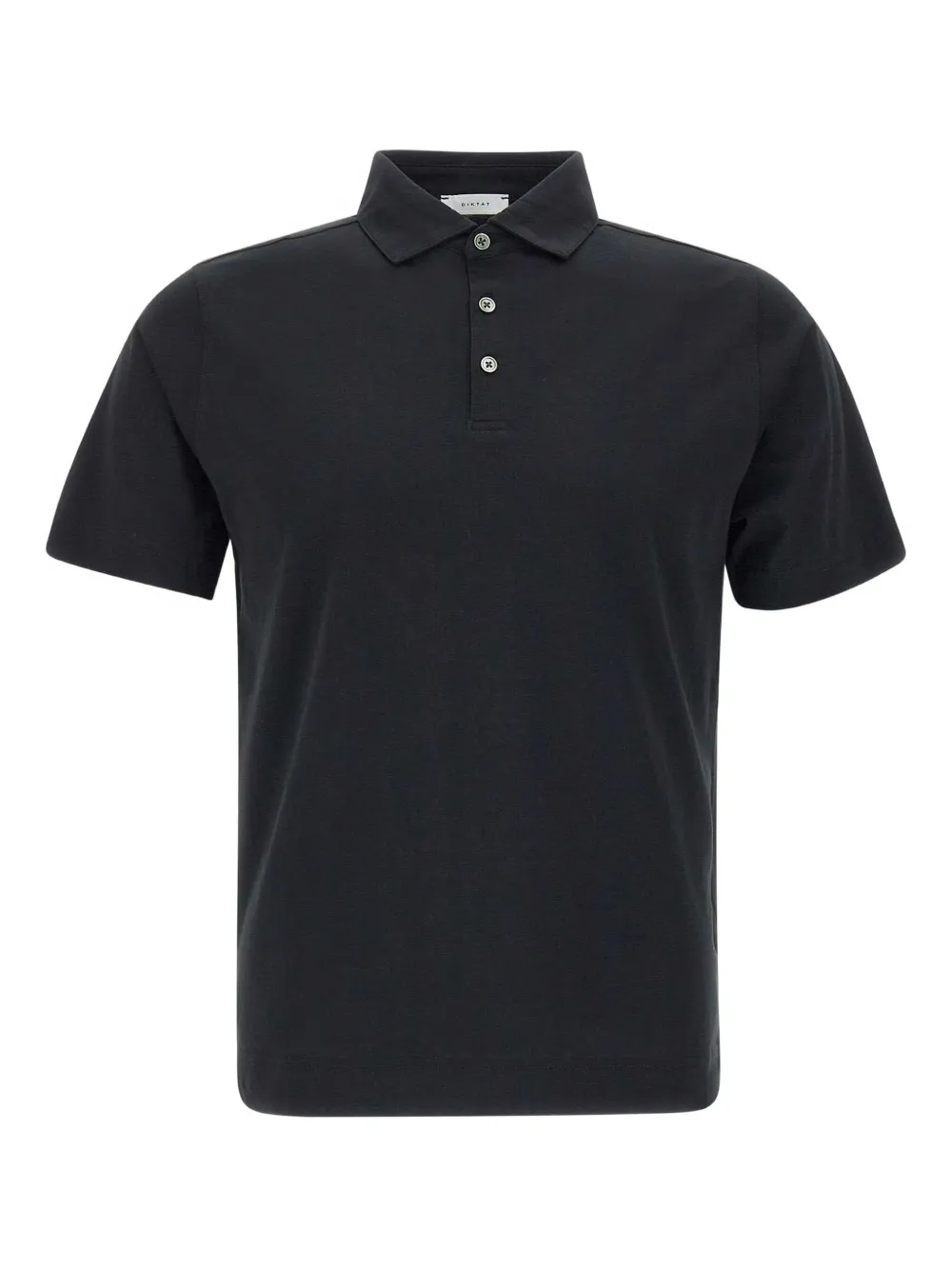 DIKTAT short-sleeve cotton polo shirt | Black | Image 1