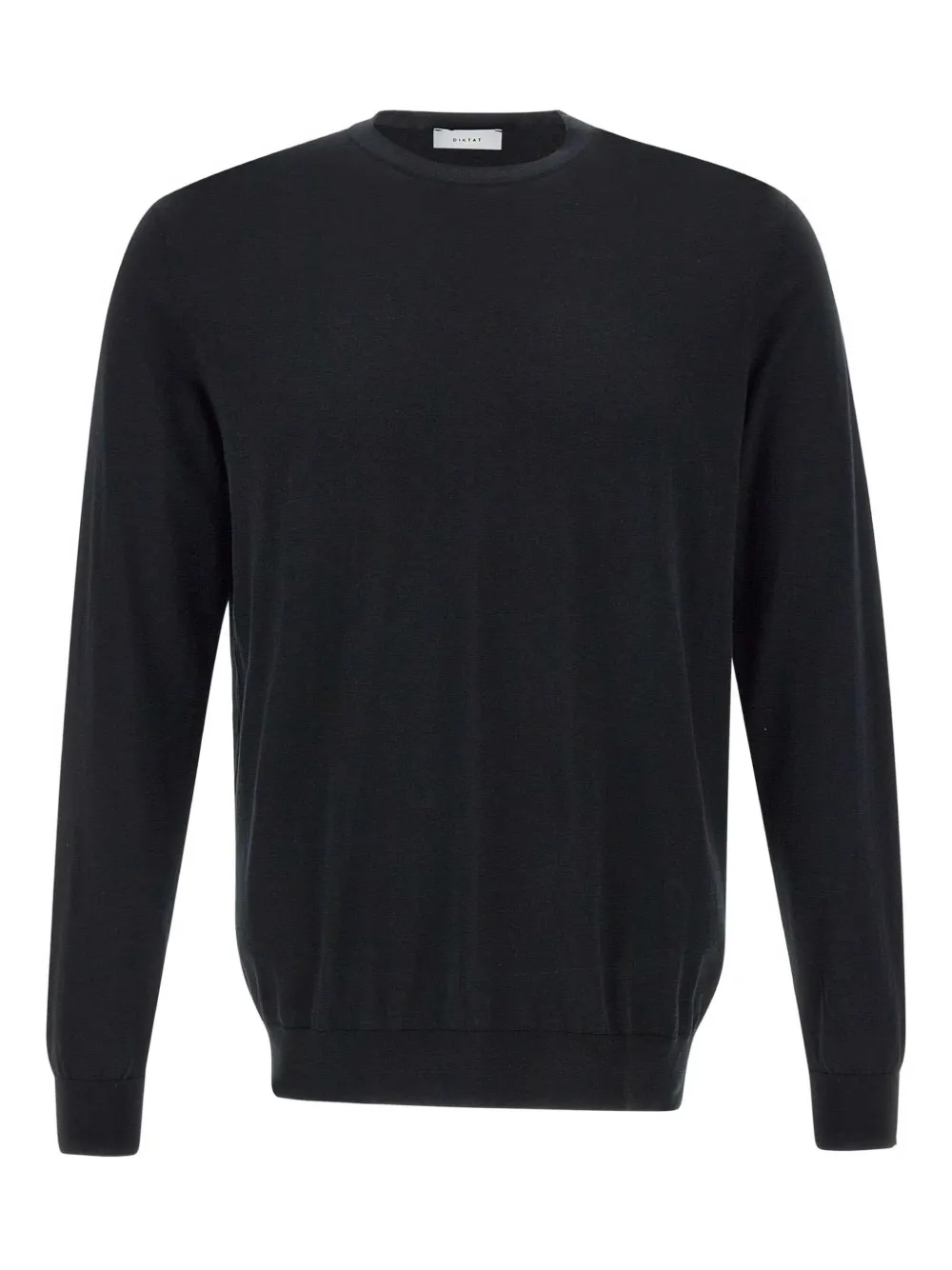 DIKTAT crew-neck cotton sweater | Black | Image 1