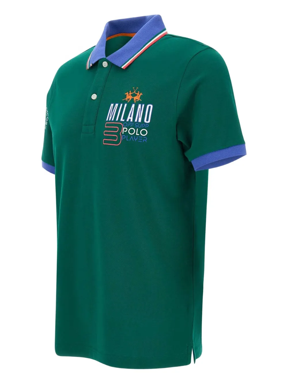 La Martina Poloshirt met borduurwerk Groen