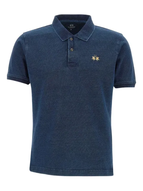 La Martina logo-embroidered cotton polo shirt