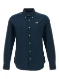 La Martina embroidered buttoned-cuff shirt - Blue