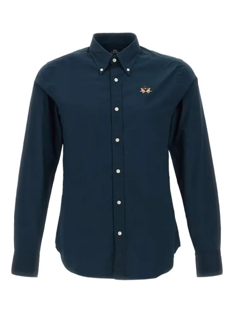 La Martina embroidered buttoned-cuff shirt