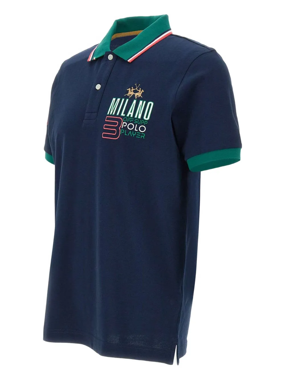 La Martina Poloshirt met borduurwerk Blauw