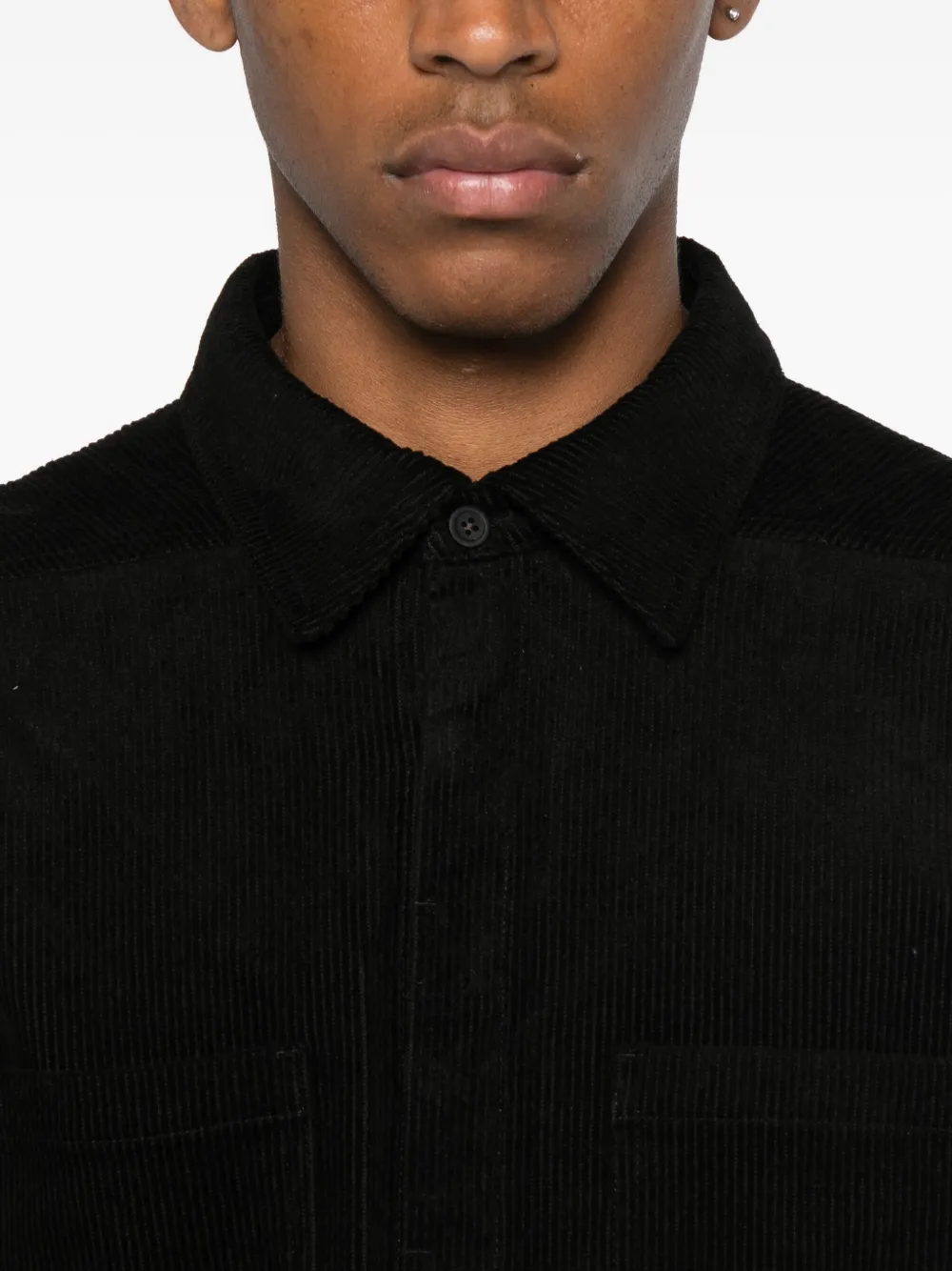 Rick Owens corduroy shirt Zwart