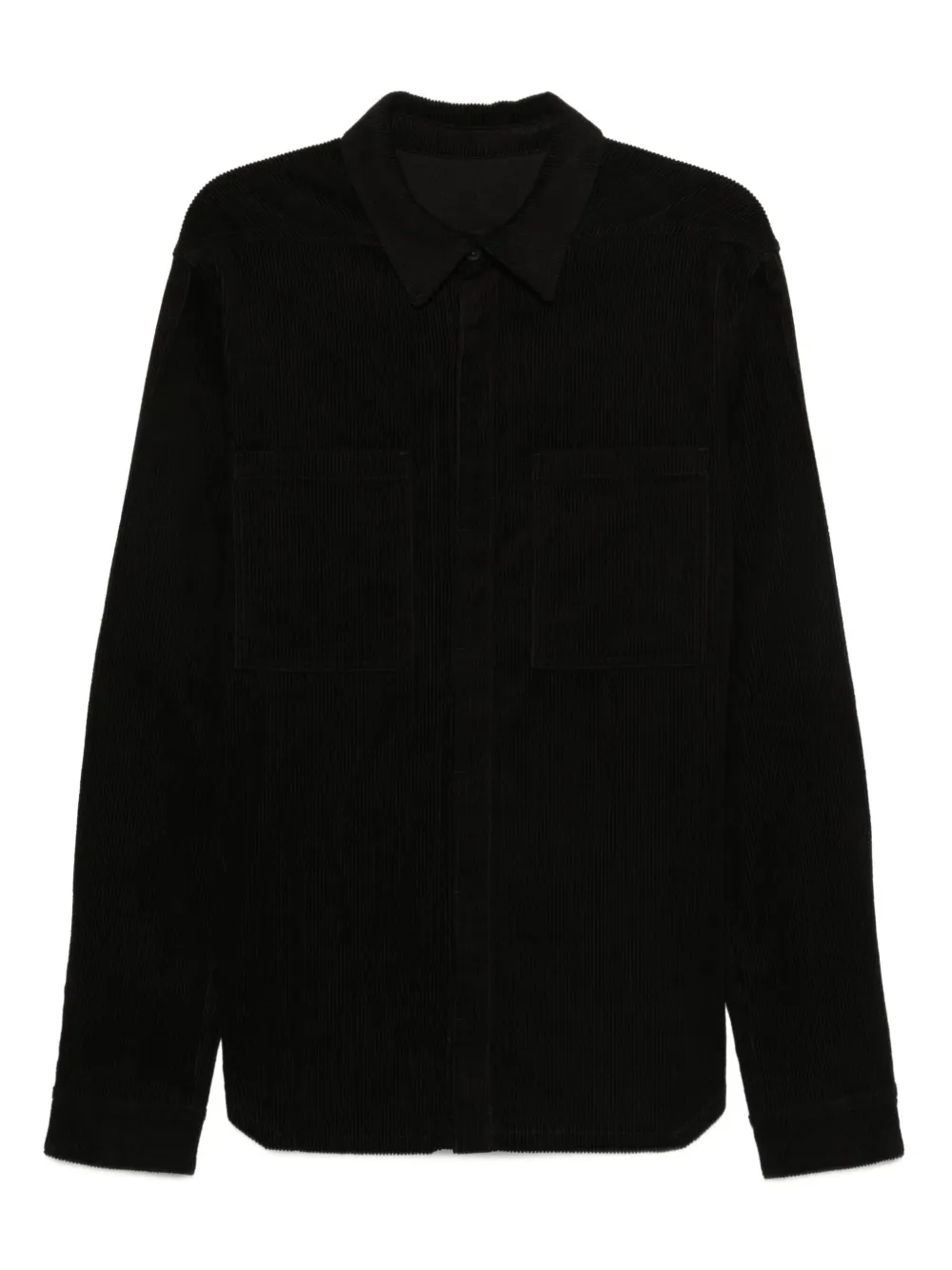 Rick Owens corduroy shirt Zwart