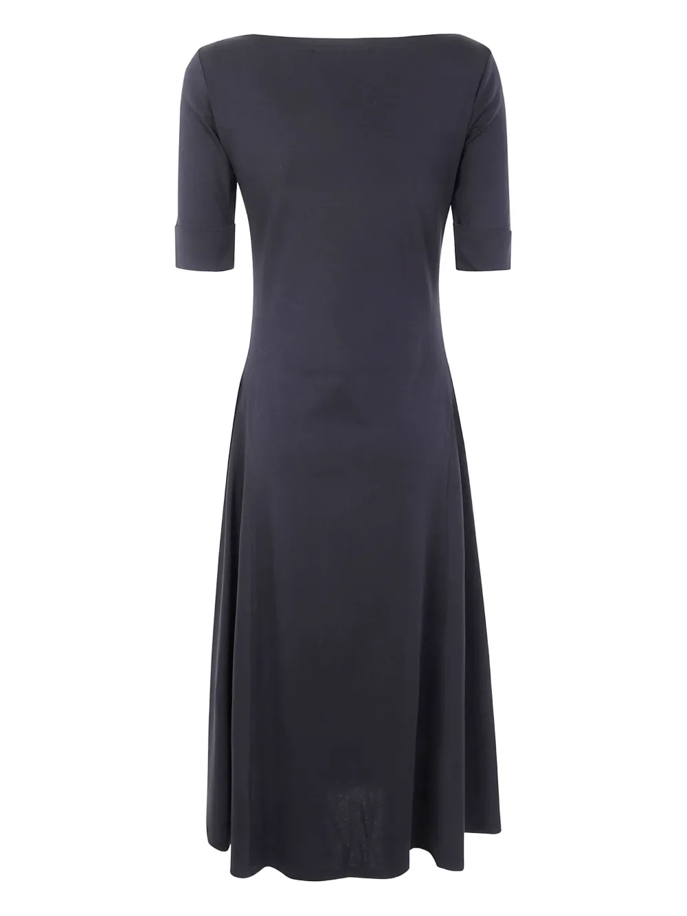 Lauren Ralph Lauren Midi-jurk met korte mouwen en boothals Zwart