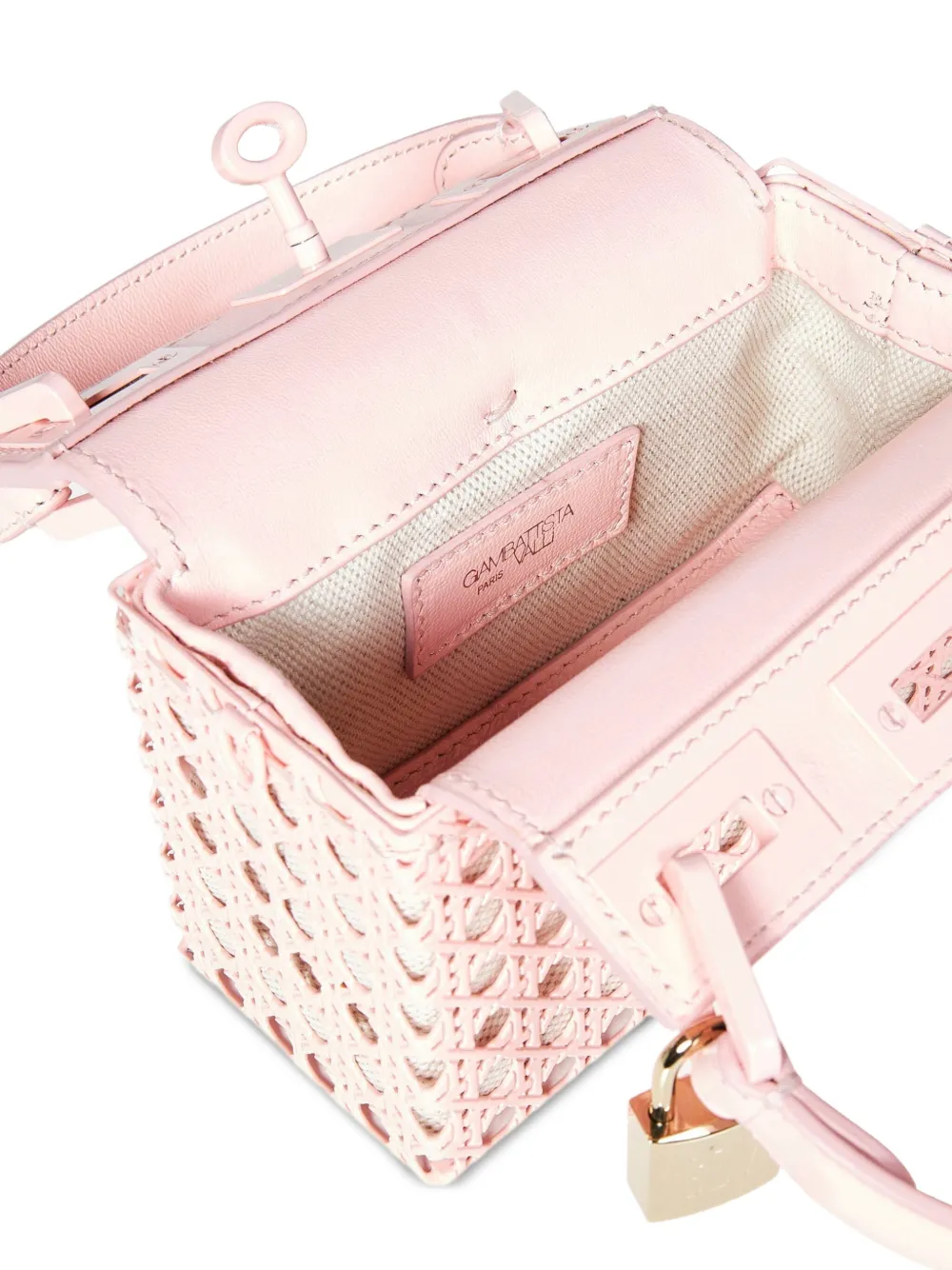 Giambattista Valli Cage mini-shopper met slot Roze