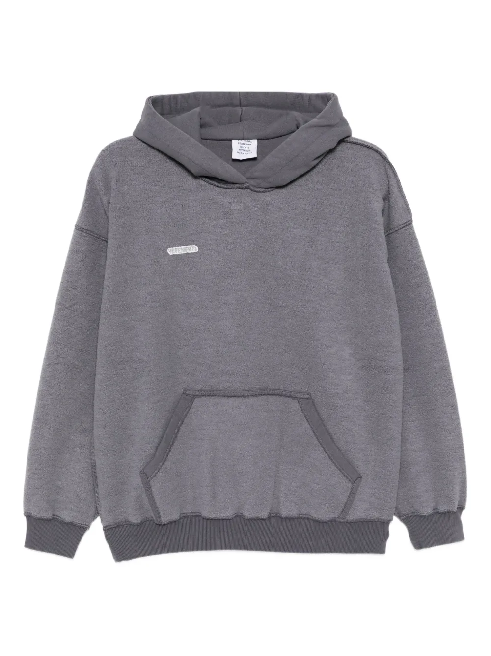 VETEMENTS Hoodie met geborduurd logo Grijs