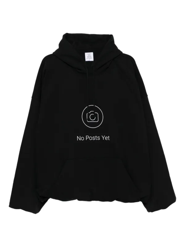 VETEMENTS グラフィック パーカー | ブラック | FARFETCH JP