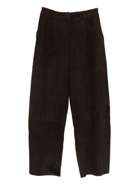 P.A.R.O.S.H. suede-leather trousers