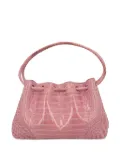 Vintage Pre-owned crocodile-embossed leather bucket bag - Pink