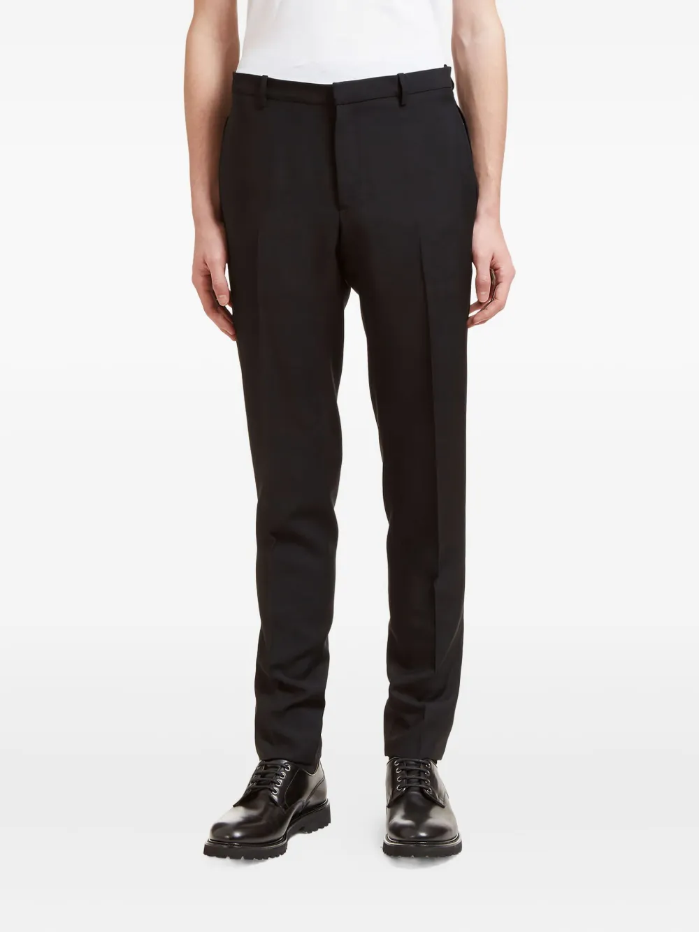 Aiezen Wool-blend Tailored Trousers In Brown