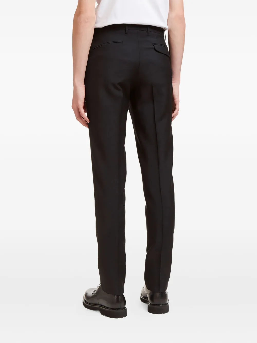 Aiezen Wool-blend Tailored Trousers In Brown