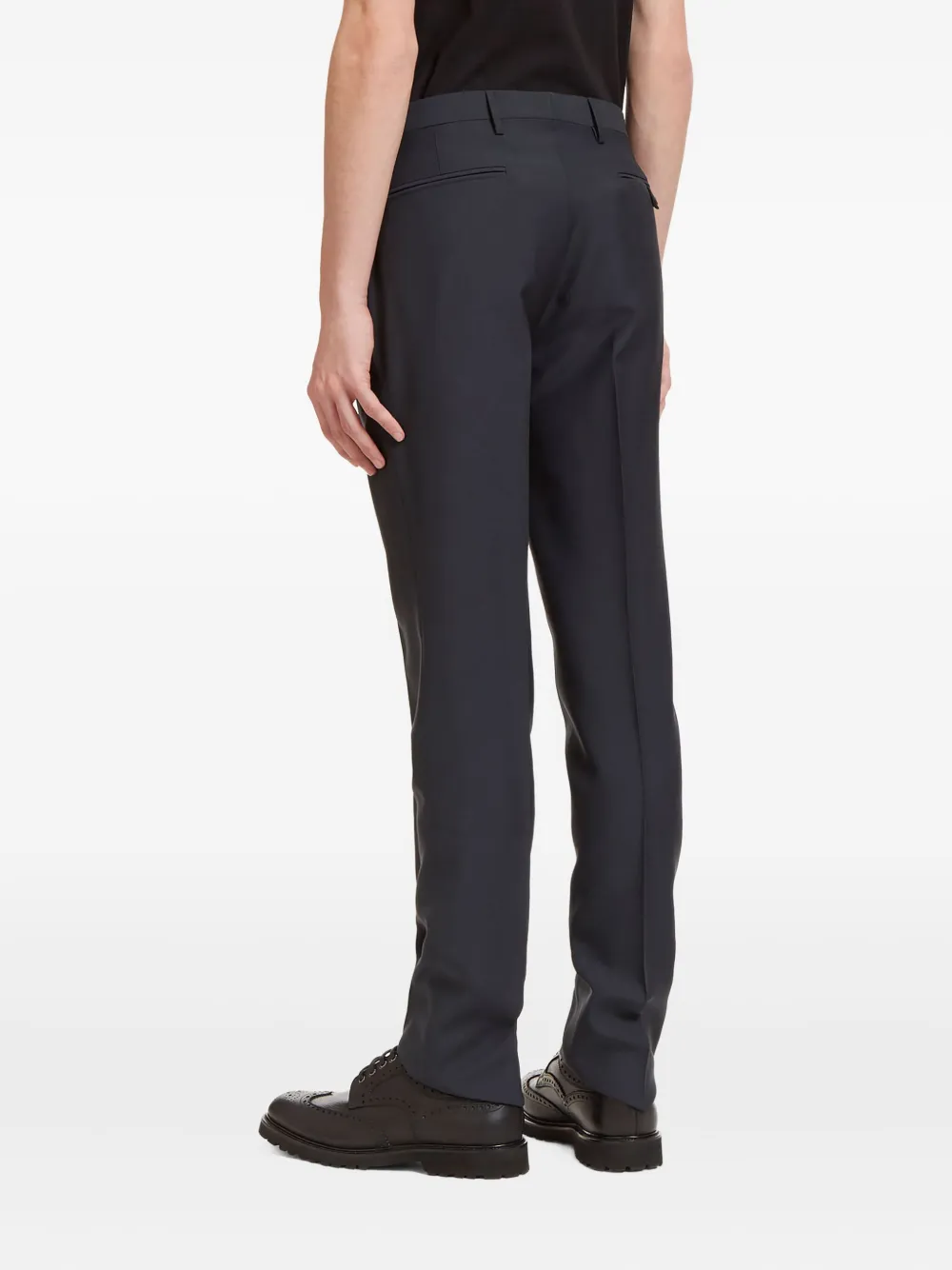 Aiezen Wool-blend Tailored Trousers In Gray