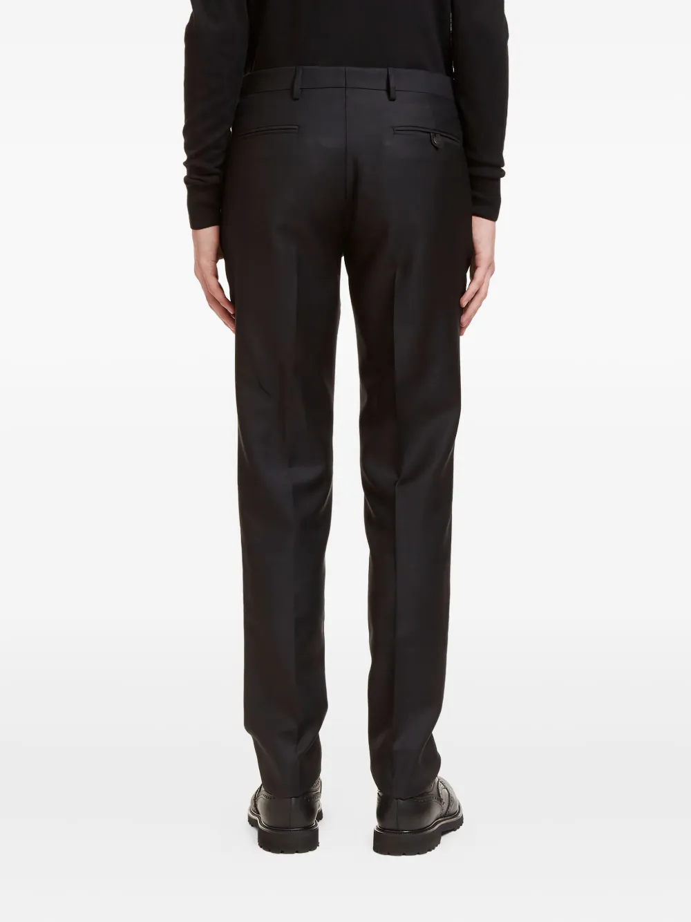 Aiezen Wool-blend Tailored Trousers In Black