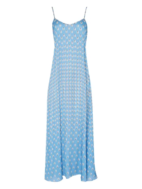 Temperley London Cowrie print slip midi dress