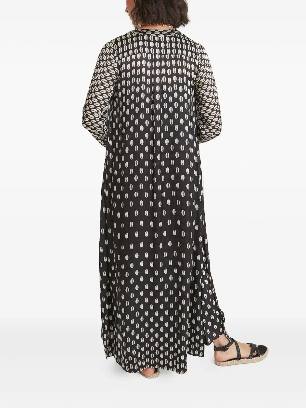 Temperley London Jas met knopen en print Zwart