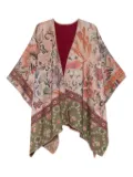 Pierre-Louis Mascia floral-patterned wool cape - Neutrals