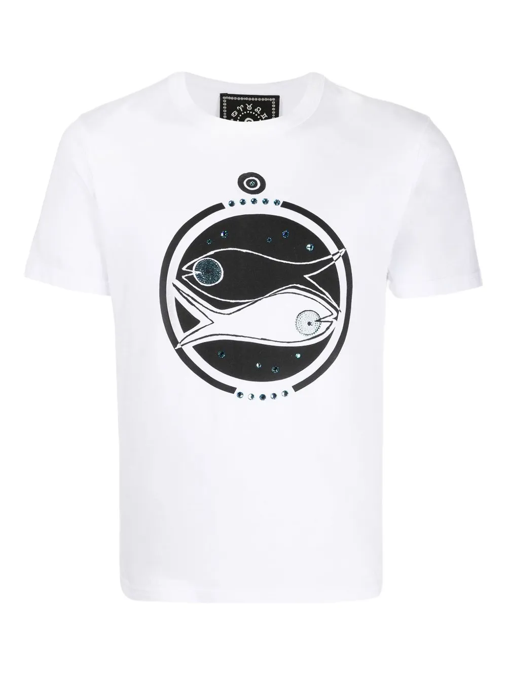 Swarovski crystal-embellished pisces T-shirt | White | Image 1