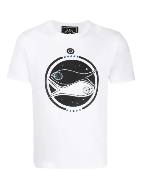 Swarovski crystal-embellished pisces T-shirt