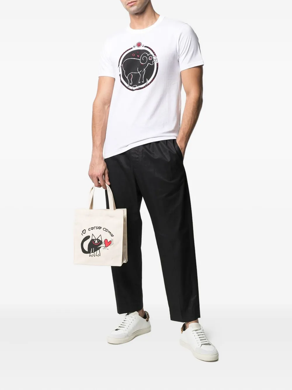 Swarovski crystal-embellished aries T-shirt Wit