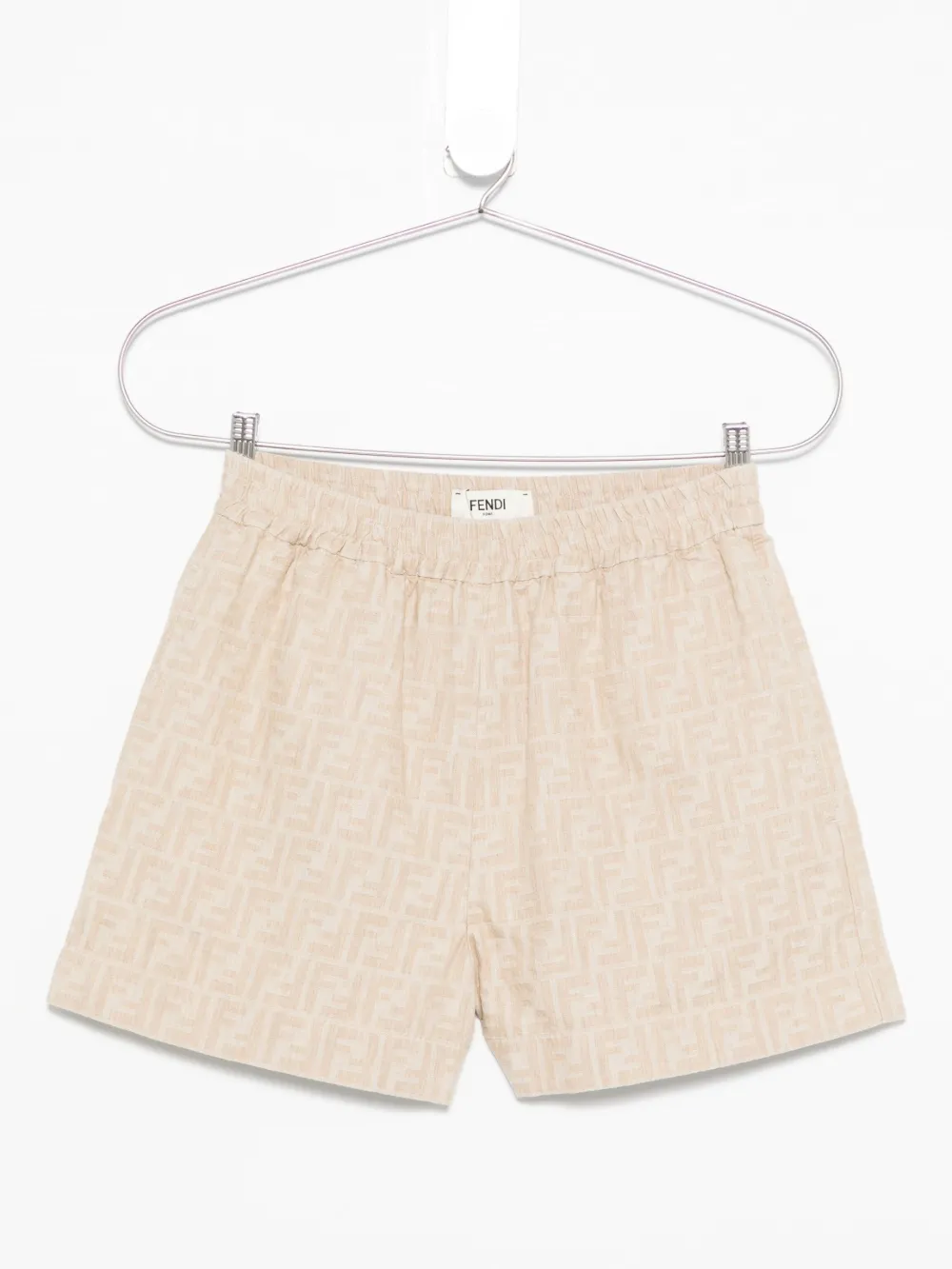 FENDI FF-jacquard shorts - Toni neutri