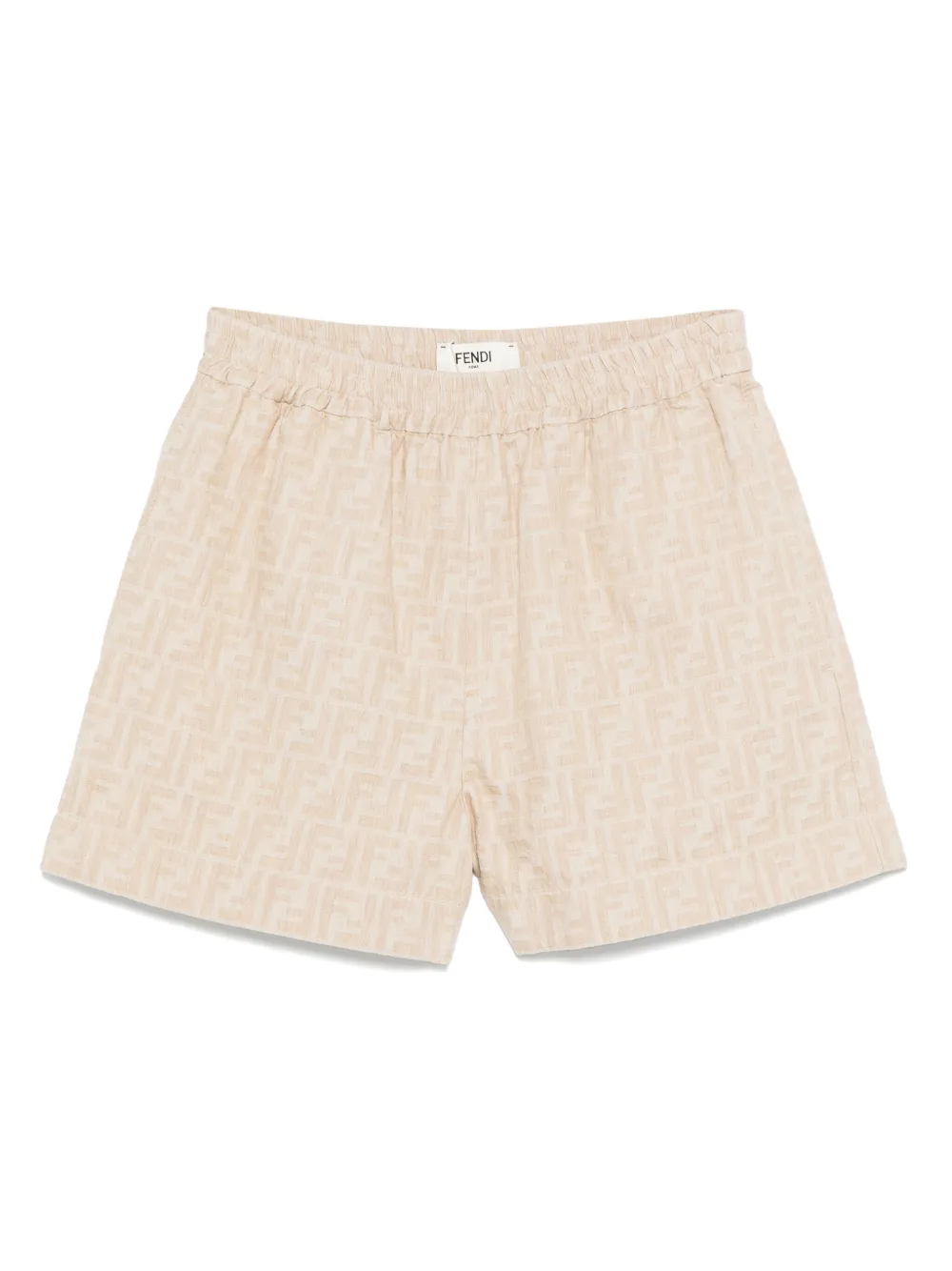 FENDI Shorts met FF-jacquard Beige