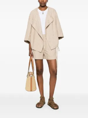 ショーツ FENDI WOOL AND SILK SHORTS Shorts Wool Brown | Fendi