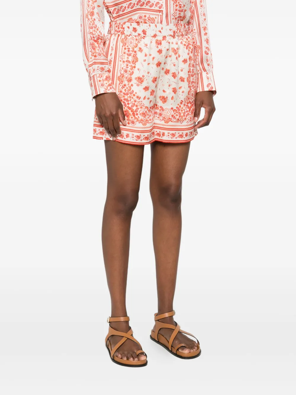 FENDI floral-print elasticated-waist Shorts | Neutrals