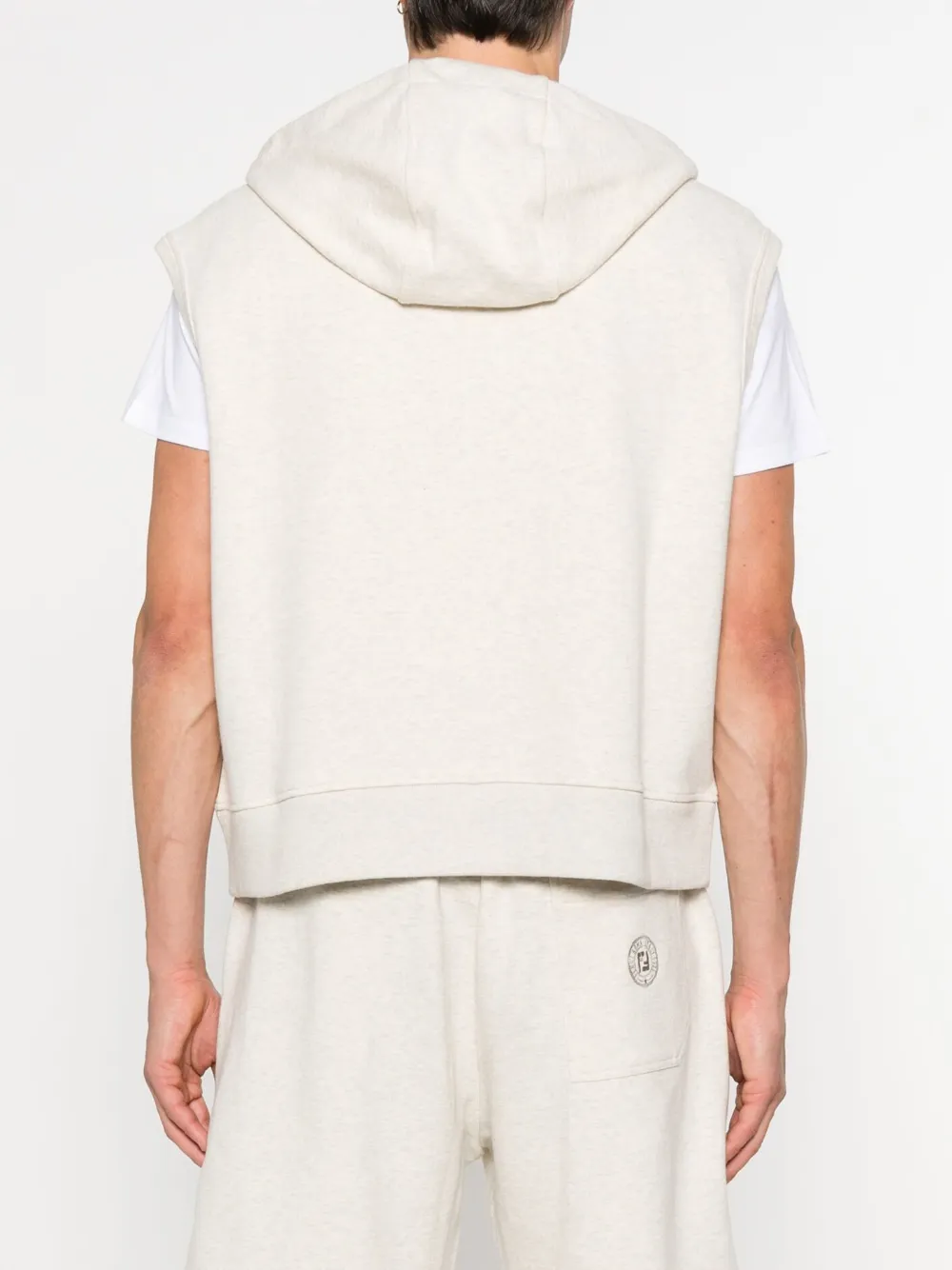 FENDI Mouwloze hoodie Beige